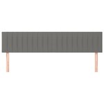 vidaXL Têtes de lit 2 Pièces Gris foncé 90x5x78/88 cm Tissu