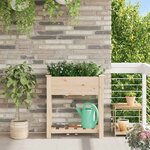 vidaXL Cache-pot de jardin avec étagère Beige 71 x 37 x 76.5 cm