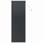 vidaXL Store de Fenêtre avec des rideaux Noir Aluminium