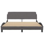 vidaXL Cadre de lit Dover gris 160x200 cm similicuir