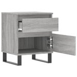 vidaXL Table de chevet sonoma gris 40x35x50 cm bois d’ingénierie