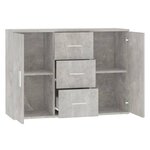 vidaXL Buffet Gris béton 91x29 5x65 cm Bois d'ingénierie