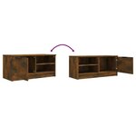 vidaXL Meuble TV Chêne fumé 80x35x36 5 cm Bois d'ingénierie
