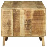 vidaXL Table basse Marron 80 x 54 x 45 cm Bois de manguier brut massif
