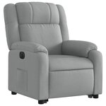 vidaXL Fauteuil inclinable électrique gris clair tissu
