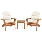 vidaXL Ensemble de salon de jardin Adirondack 3 Pièces bois acacia solide