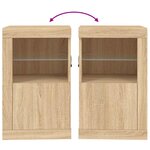 vidaXL Armoire latérale avec lumières LED chêne sonoma