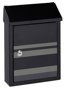 Boîte aux Lettres en Acier Sérigraphié  Smart Graphic E5724-STR  Fente  Noir