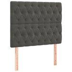 vidaXL Cadre de lit sans matelas gris foncé 90x190 cm velours