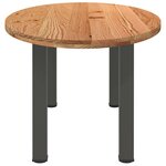 vidaXL Table à manger marron clair bois de chêne massif ovale