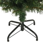 vidaXL Sapin de Noël artificiel mince avec support vert 210 cm PVC