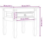 vidaXL Table d'appoint Corona 50x50x50 cm bois de pin massif