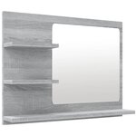 Miroir de bain 60 x 10 5 x 45 cm bois d'ingénierie gris 02_0006901
