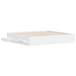 vidaXL Cadre de lit avec tiroirs blanc 200x200 cm bois d'ingénierie