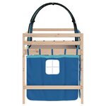 vidaXL Lit mezzanine enfants avec tunnel sans matelas bleu 90x200 cm