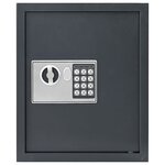 vidaXL Coffre-fort à serrure à clavier Gris gunmetal Acier  Chrome Moyen