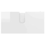 vidaXL Ensemble de mobilier de salle de bain 4 Pièces Blanc brillant