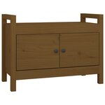 vidaXL Banc d'entrée Marron miel 80x40x60 cm Bois de pin massif