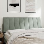 vidaXL Coussin de tête de lit Hanko gris clair 137 cm velours