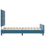 vidaXL Lit à ressorts avec tête de lit Bleu foncé 120 x 200 cm Velours