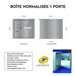 "LA QUARTZ" boite aux lettres 1 Porte. Structure mécano-soudée en tôles d'acier 10 et 15/10ème.Dimensions et serrures agréées la Poste