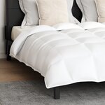 vidaXL Couette Autre avec oreiller 3 Pièces Blanc 240 x 200 cm Bas