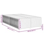vidaXL Cadre de lit sans matelas crème 120x200 cm tissu