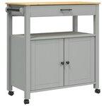 vidaXL Chariot de cuisine MONZA 84x40x90 cm bois massif de pin