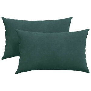 vidaXL Coussins de canapé 2 Pièces Vert foncé 50 x 30 cm