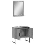 vidaXL Ensemble d'armoires de salle de bain 2 Pièces sonoma gris