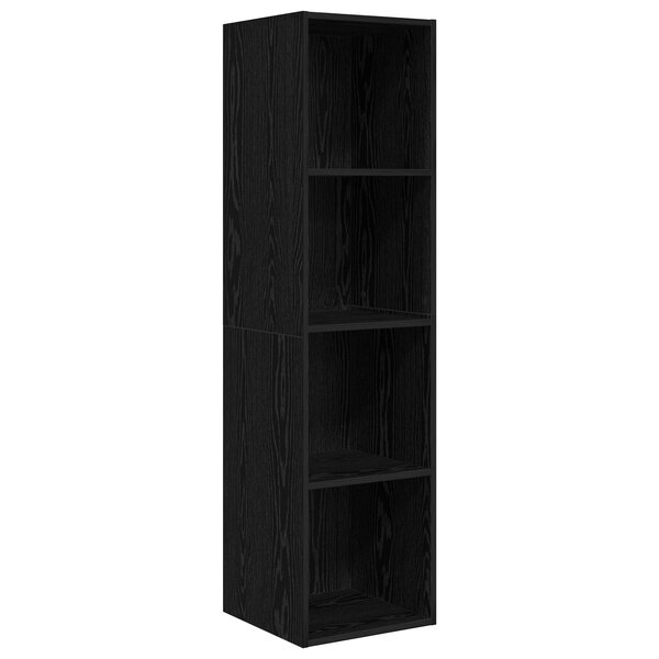 vidaXL Meuble TV mural Chêne noir 37 x 37 x 142.5 cm Bois d'ingénierie