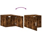 vidaXL Armoire murale chêne fumé 45x42 5x40 cm bois d'ingénierie