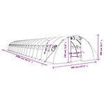vidaXL Serre avec cadre en acier vert 80 m² 20x4x2 m
