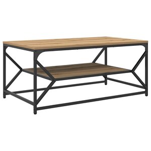 vidaXL Table basse Chêne artisanal 90 x 50 x 40 cm