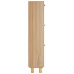 vidaXL Armoire à chaussures Marron 52x25x115cm Bois d'ingénierie/rotin