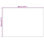 vidaXL Tapis de surface HUARTE Crème 200 x 140 cm Polyester