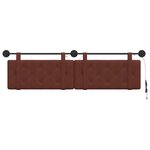 vidaXL Tête de lit suspendue Brun Brillant PU antique