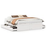 vidaXL Cadre de lit sans matelas avec tiroirs blanc 180x200cm bois pin