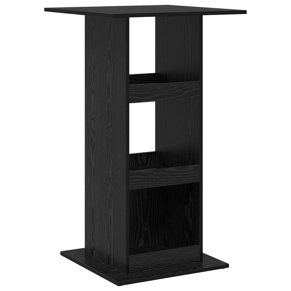 vidaXL Table de Bar avec Rangement Chêne Noir 60x60x102 cm Bois d'Ingénierie