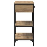 vidaXL Table console avec tiroir chêne artisanal Bois d'ingénierie