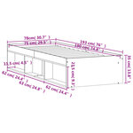 vidaXL Cadre de lit sonoma gris 75x190 cm petit simple
