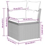 vidaXL Salon de jardin avec coussins 9 Pièces beige résine tressée