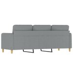 vidaXL Canapé à 3 places Gris clair 180 cm Tissu