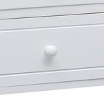 vidaXL Meuble TV Blanc 108x30x40 cm Bois de Paulownia solide