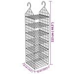 vidaXL Organisateur de garde-robe suspendu avec 7 étagères 2 Pièces