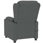 vidaXL Fauteuil de massage Gris foncé Tissu