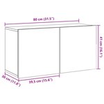 vidaXL Meuble TV mural chêne artisanal 80x30x41 cm
