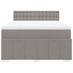 vidaXL Sommier à lattes de lit avec matelas Taupe 160x200 cm Tissu