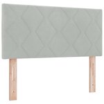 vidaXL Lit à ressort LED avec matelas Gris clair 120 x 190 cm Velours