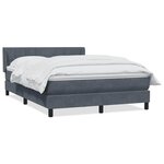 vidaXL Sommier à lattes de lit et matelas gris foncé 140x220cm velours